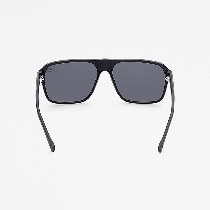 Timberland® Marcolin Modern Rectangular Sunglasses in Black | Timberland