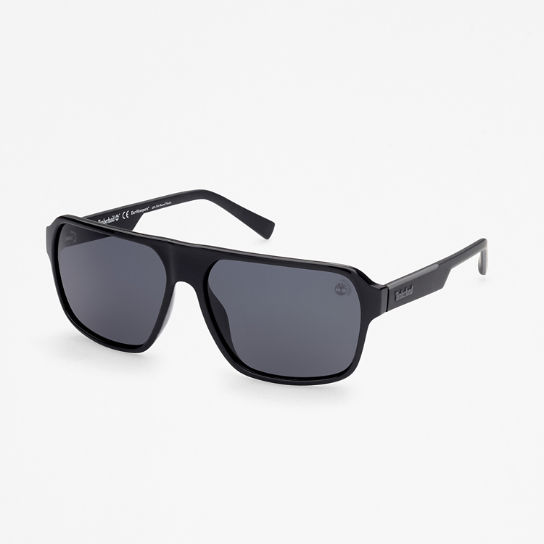 Timberland® Marcolin Moderne rechthoekige zonnebril in zwart | Timberland