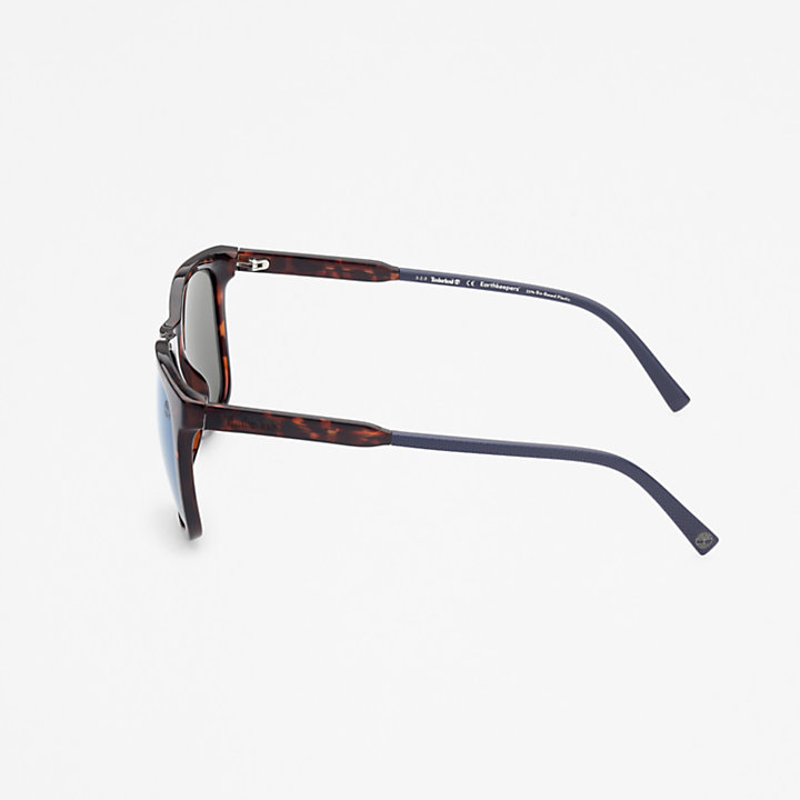 Timberland® Polarisierte rechteckige Sonnenbrille in Braun-