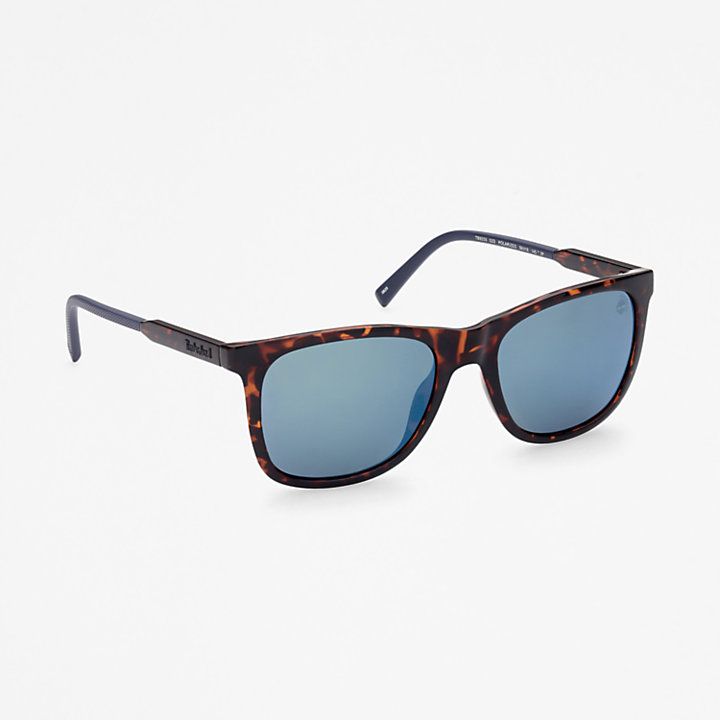 Timberland® Polarisierte rechteckige Sonnenbrille in Braun-