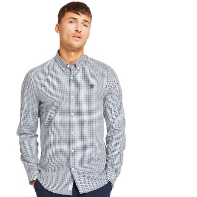 blue gingham shirt men