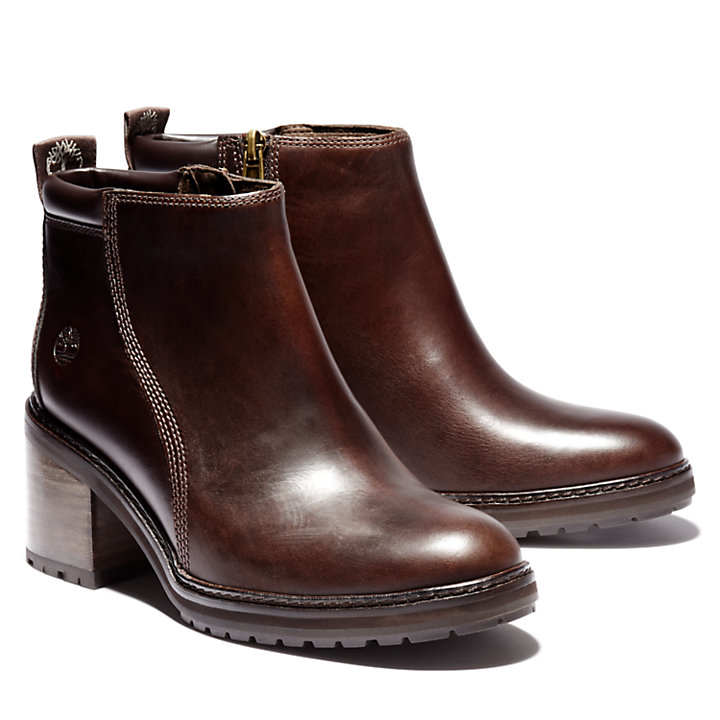 Sienna High Ankle Boot voor dames in donkerbruin-
