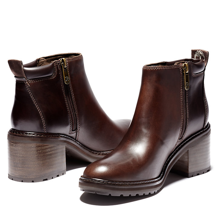 Sienna High Ankle Boot voor dames in donkerbruin-