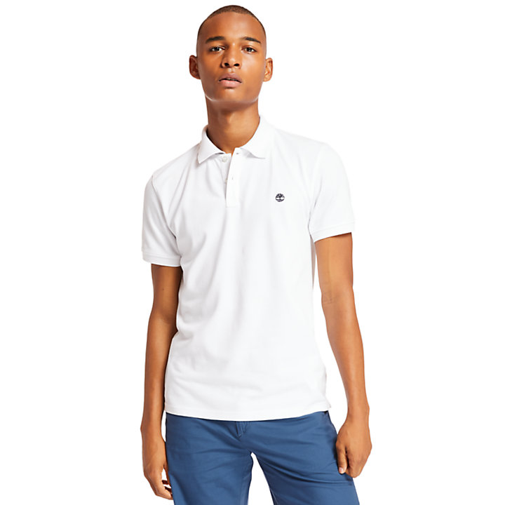 Millers River Polo Shirt for Men in White-