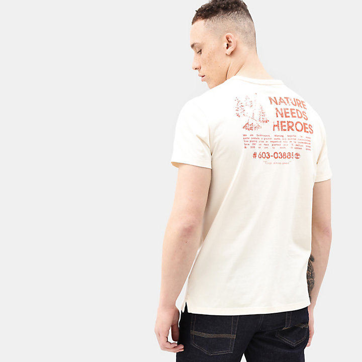 Nature Needs Heroes™ T-shirt for Men in Beige-