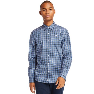 Eastham River Cotton Check Shirt for Men in Blue | Timberland