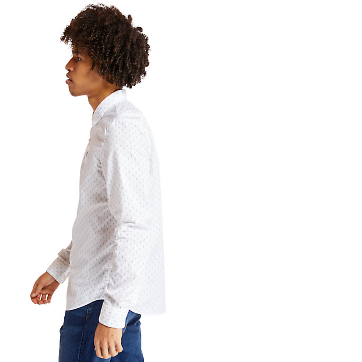 Timberland Uomo Abbigliamento Camicie Camicie a maniche lunghe Camicia Da Uomo Eastham River Leaf In Bianco Bianco 