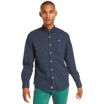 camisa azul marino para hombre