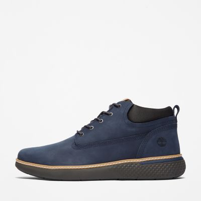 chukka plain toe da uomo cross mark in blu marino