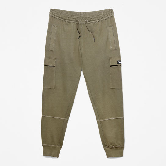 Pantaloni Sportivi Cargo da Uomo Garment-Dyed in verde scuro | Timberland