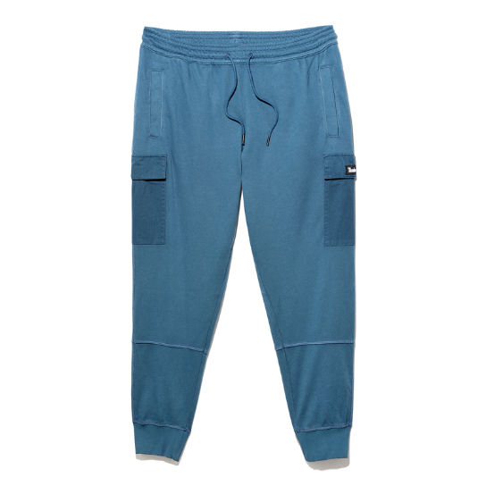 Garment-Dyed Cargo Sweatpants for Men in Blue | Timberland