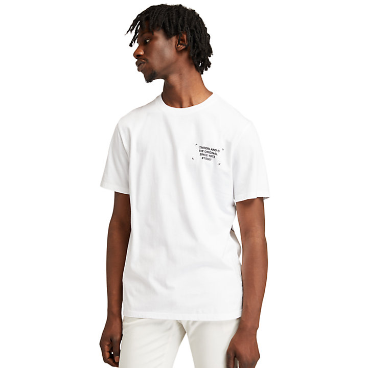 Camiseta con Logotipo con Estampado de Camuflaje para Hombre en blanco-
