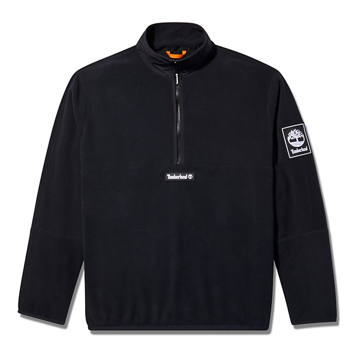 Half-zip Fleece Jacket for Men in Black-