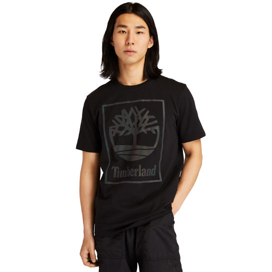T-shirt à motif logo arbre pour homme en noir | Timberland
