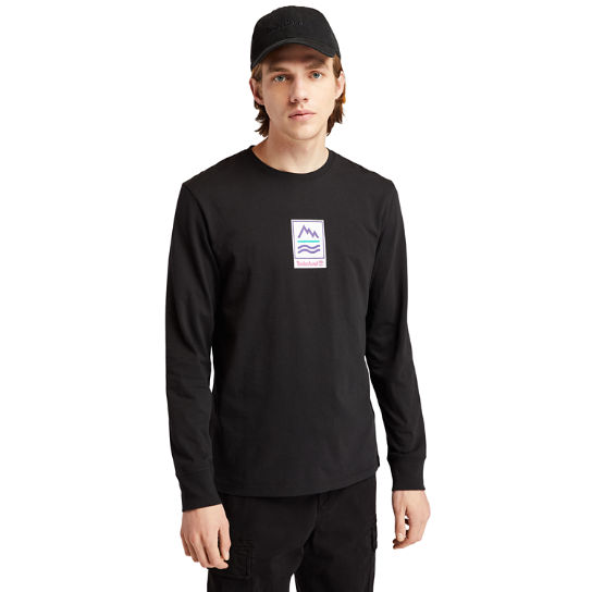 Outdoor Archive Long-sleeved Graphic T-Shirt for Men in Black | Timberland