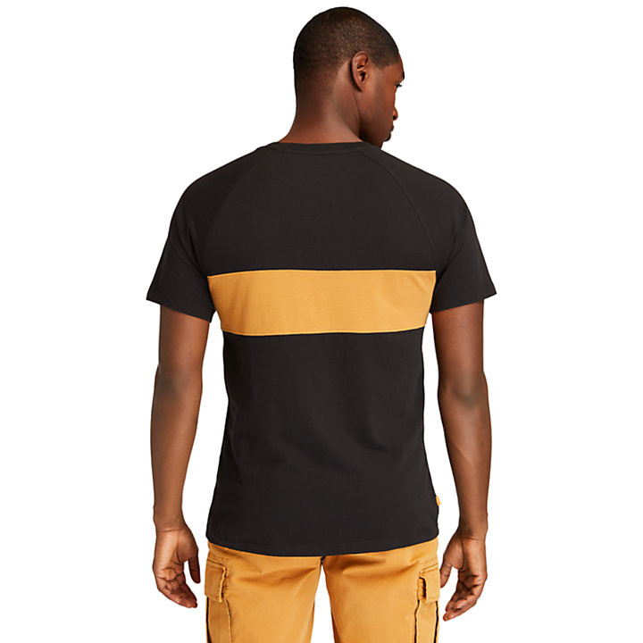 Camiseta con Costuras para Hombre en color negro-