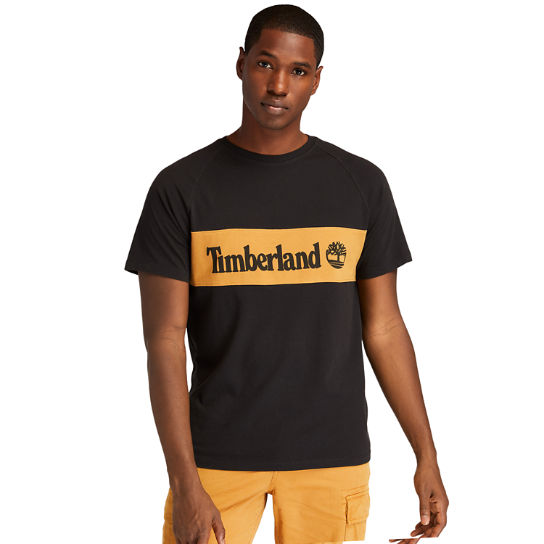 T-shirt coupé-cousu pour homme en noir | Timberland