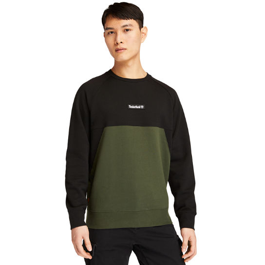 Cut-and-Sew Sweatshirt for Men in Dark Green | Timberland