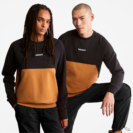 Sweat-shirt à empiècements pour homme en noir | Timberland