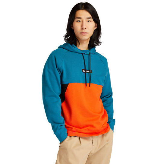 Cut-and-Sew Hoodie for Men in Teal | Timberland