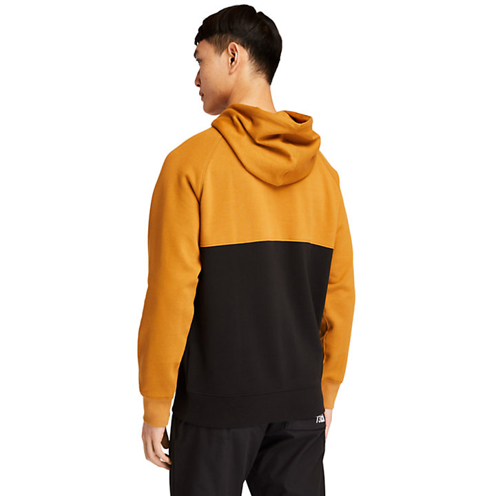 Cut-and-Sew Hoodie for Men in Yellow-