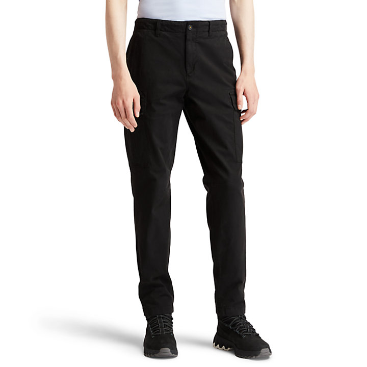 Pantalones Cargo de Sarga Core para Hombre en color negro-