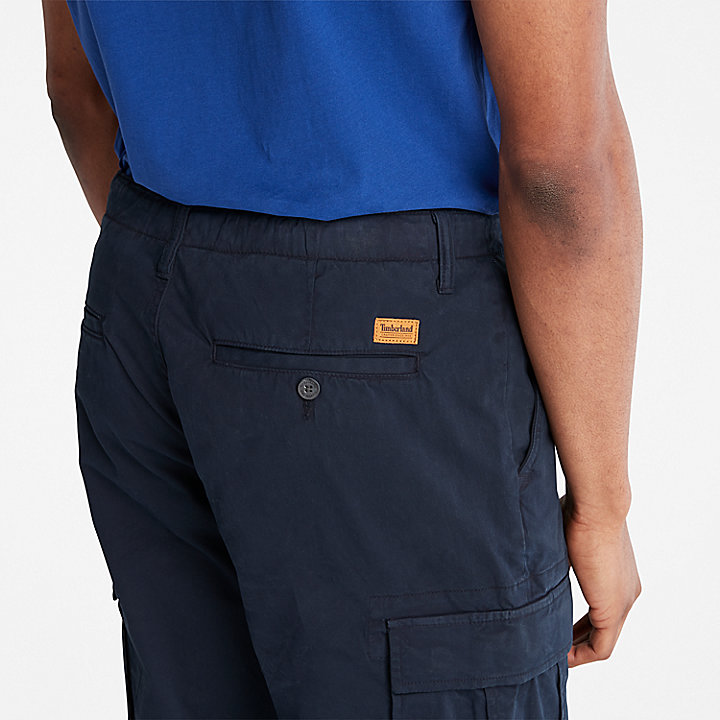 Calças Cargo em Sarja GD Core para Homem em azul-marinho