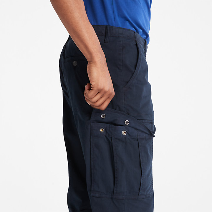 Calças Cargo em Sarja GD Core para Homem em azul-marinho-