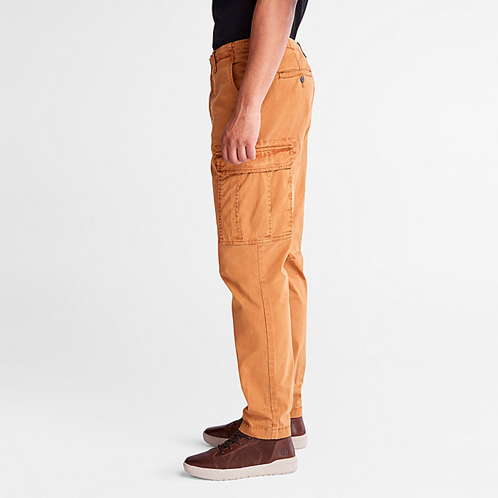 Pantalon cargo en sergé GD Core pour homme en orange