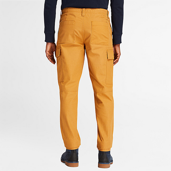 Utility Cargo Pants for Men in Yellow