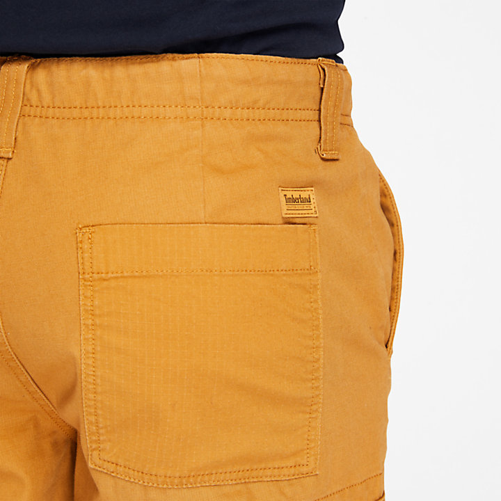 Utility Cargo Pants for Men in Yellow-