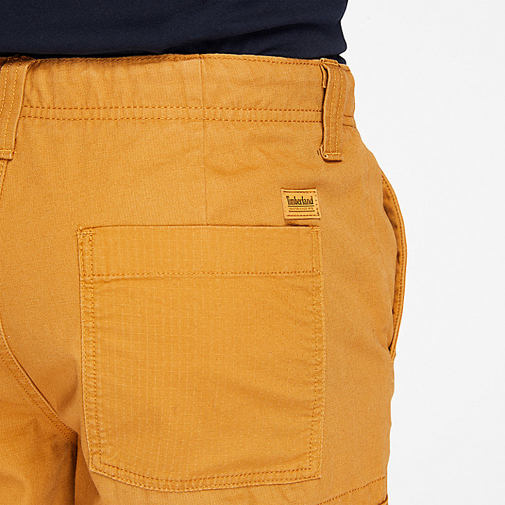 Utility Cargo Pants for Men in Yellow