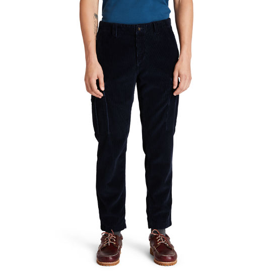 Pantalon cargo en velours côtelé pour homme en bleu marine | Timberland