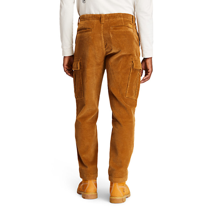 Pantalones Cargo de Pana para Hombre en marrón-