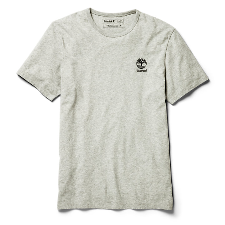 T-Shirt mit rechteckiger Grafik für Herren in Grau-