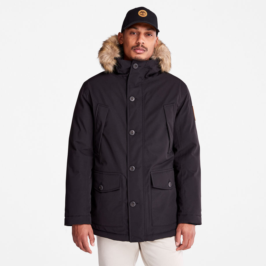 Timberland Scar Ridge Parka With Dryvent Technology For Men In Black Black, Size M