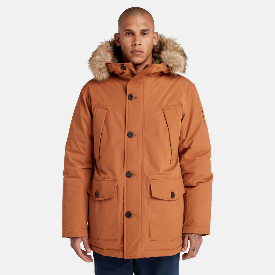 Timberland Scar Ridge Parka With Dryvent Technology For Men In Terracotta Brown, Size XXL