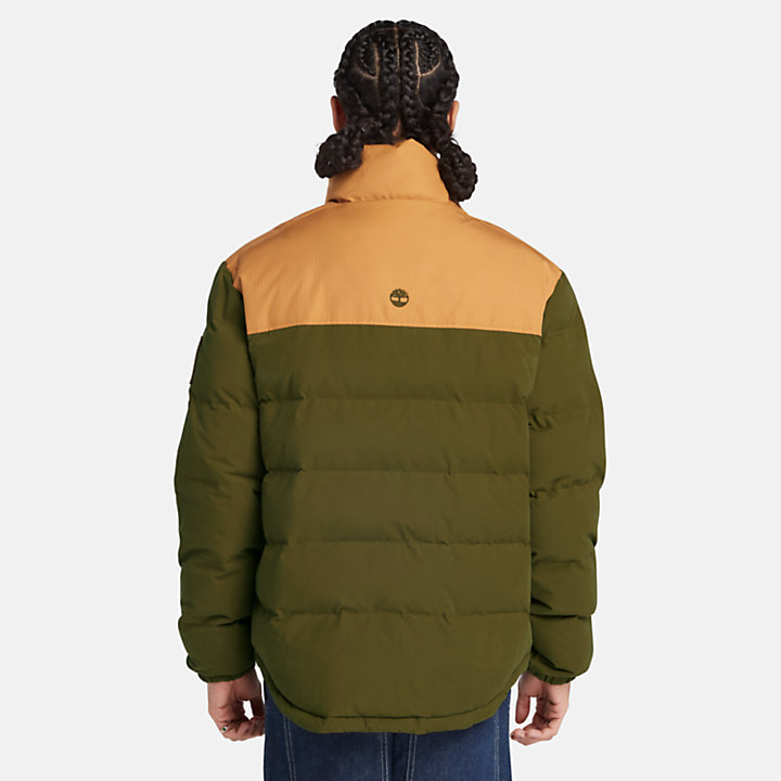 Welch Mountain Puffer Jacket for Men in Green/Yellow-