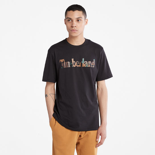 T-shirt da Uomo con Logo Mimetico Outdoor Heritage in colore nero | Timberland