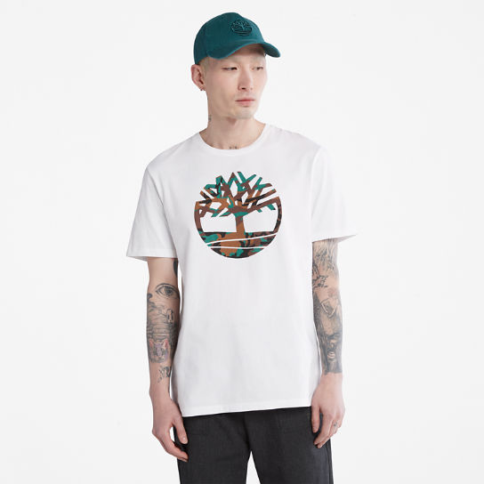 T-shirt arbre camouflage Outdoor Heritage pour homme en blanc | Timberland