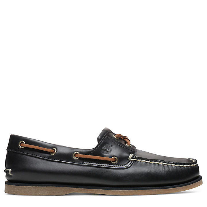 Classic 2-Eye Boat Shoe for Men in Black | Timberland