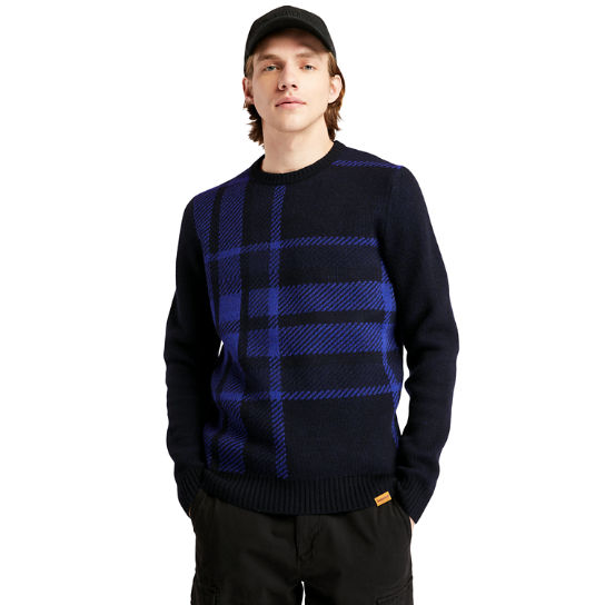 EK+ Intarsia Crewneck Sweater for Men in Blue | Timberland