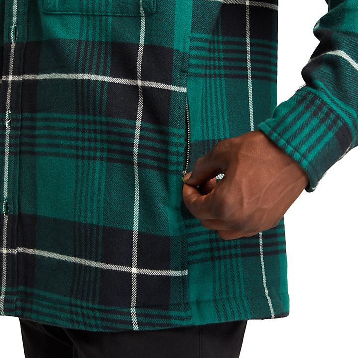 Veste-chemise Buffalo isolante pour homme en vert-