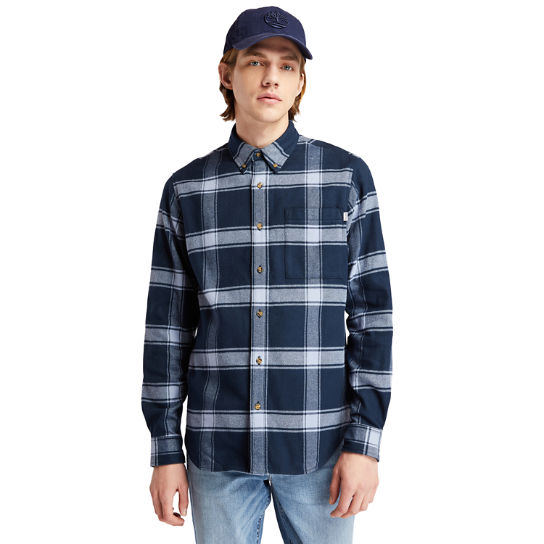 Heavy Flannel Checked Shirt for Men in Blue | Timberland