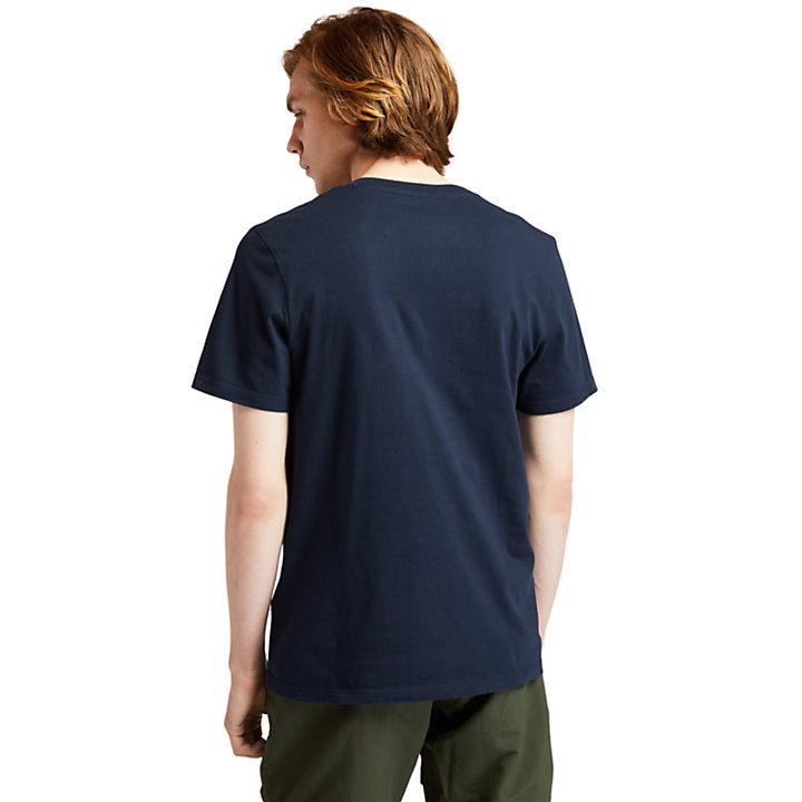 T-shirt da Uomo con Grafica Nature Needs Heroes™ in blu marino-