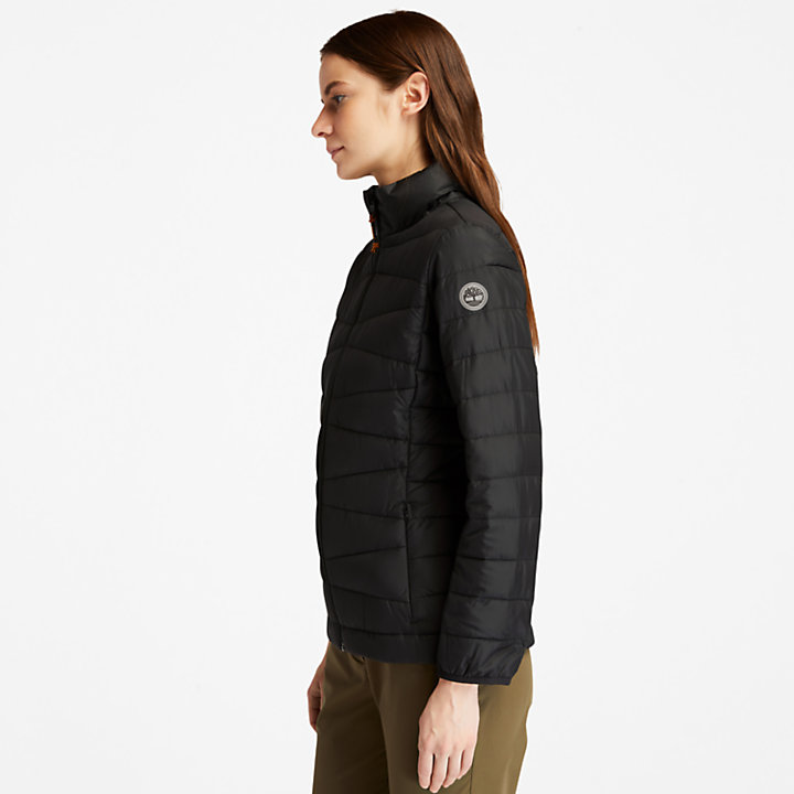 Leichte verstaubare Jacke für Damen in Schwarz-