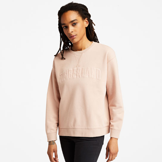 Ecoriginal Corduroy Logo Sweatshirt for Women in Light Pink | Timberland