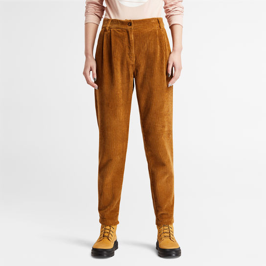 Pantalon en velours côtelé pour femme en marron | Timberland