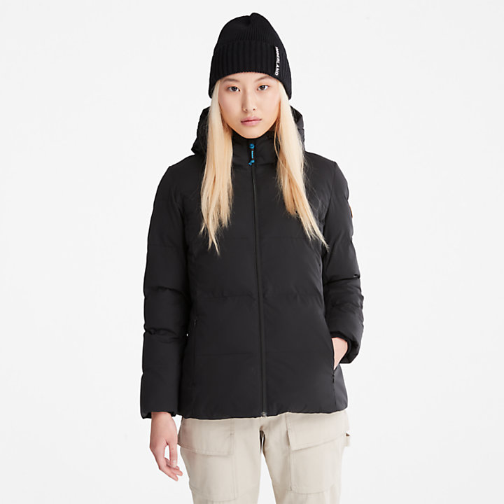 Down-Free Insulated Jacket for Women in Black-