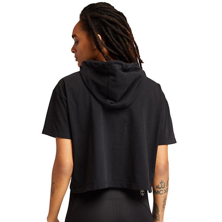 Outdoor Archive Hooded T-Shirt for Women in Black-